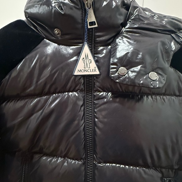 Moncler Kids Shiny Black Puffer Coat - Picture 3 of 8